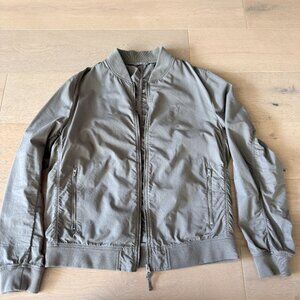 AllSaints Men's Bassett Bomber Jacket in Putty Brown LARGE